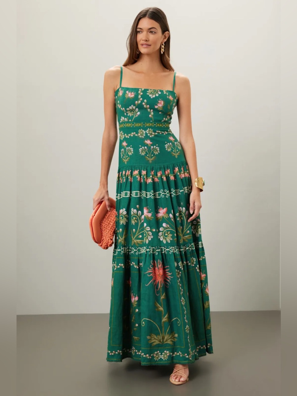 Agua by Agua Bendita Esmeralda Floral Maxi Dress
